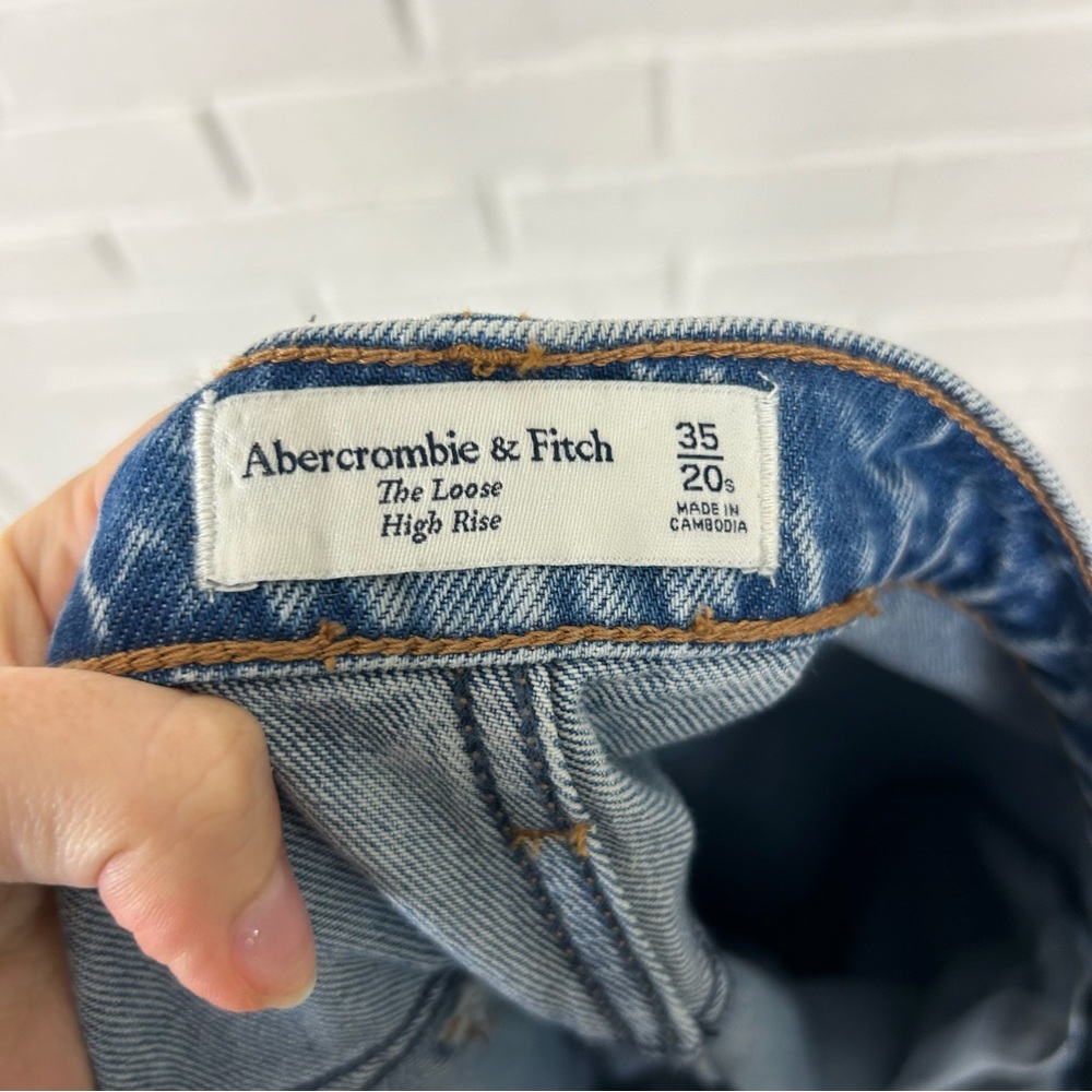 Abercrombie & Fitch Plus Size The Loose High Rise Jeans Size 35/20 Short - Picture 3 of 10